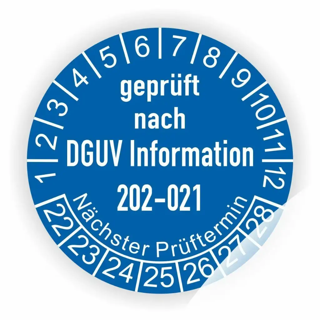 Schultafelprüfung nach DGUV Information 202-021 - Einzelpauschale Komponenten